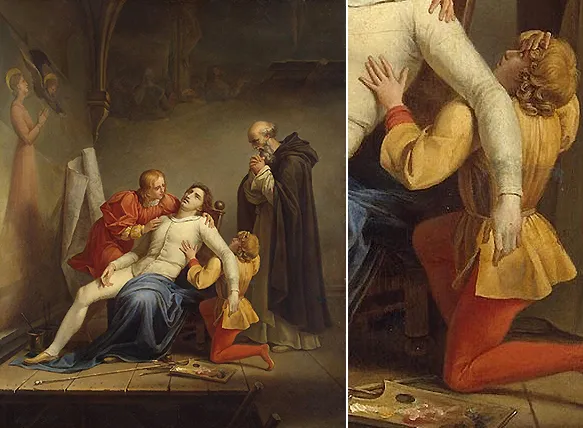La Mort de Masaccio,1817, Auguste Couder, La Mort de Masaccio,1817, Auguste Couder