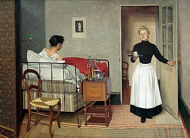 La Enferma (Hélène Chatenay), 1892, Félix Vallotton