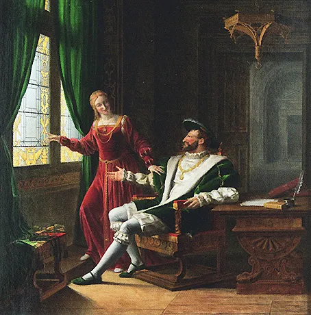 Francisco I y Margarita de Navarra, 1804, Fleury Richard Francisco I y Margarita de Navarra, 1804, Fleury Richard