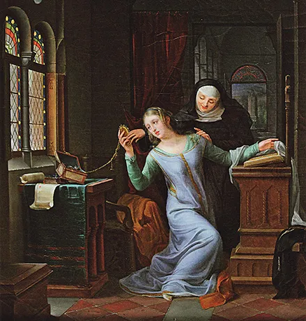 Eloísa abrazando la vida monástica, 1812, Jean Antoine Laurent Eloísa abrazando la vida monástica, 1812, Jean Antoine Laurent