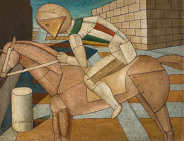 Le chevalier de l’esprit occidental, 1917, Carlo Carrà Le chevalier de l’esprit occidental, 1917, Carlo Carrà