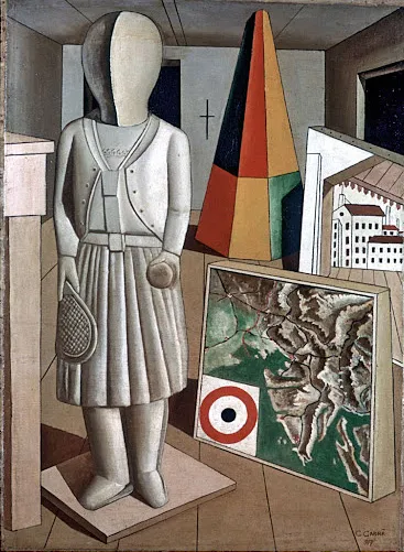 La Muse métaphysique, 1917, Carlo Carrà La Muse métaphysique, 1917, Carlo Carrà