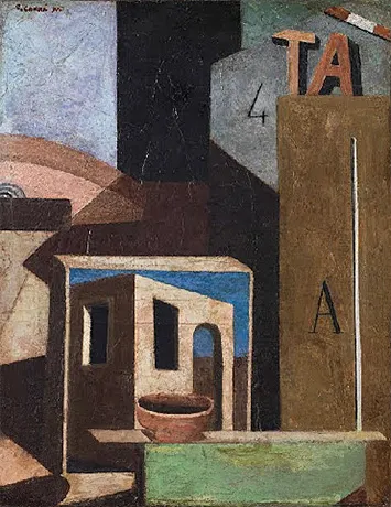 Composition TA (Natura morta metafisica), 1916-1918, Carlo Carrà Composition TA (Natura morta metafisica), 1916-1918, Carlo Carrà