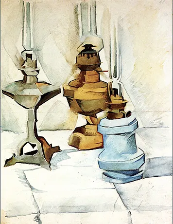 Tres lámparas, 1910-1911, Juan Gris