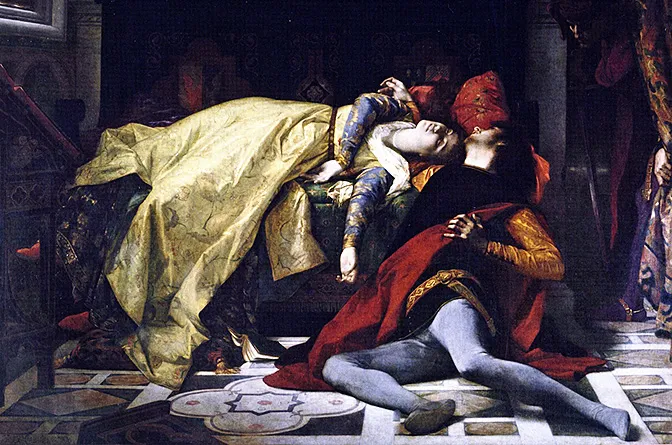 Muerte de Francesca da Rimini y Paolo Malatesta, 1870, Alexandre Cabanel Muerte de Francesca da Rimini y Paolo Malatesta, 1870, Alexandre Cabanel