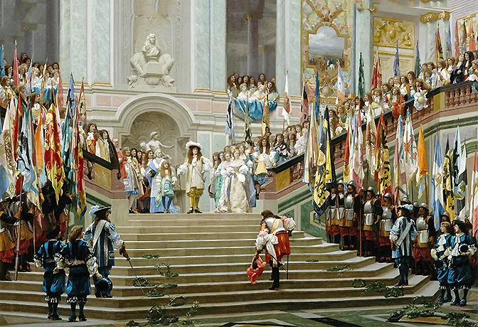 Recepción del Gran Condé por Luis XIV, 1878, Jean-Léon Gérôme Recepción del Gran Condé por Luis XIV, 1878, Jean-Léon Gérôme