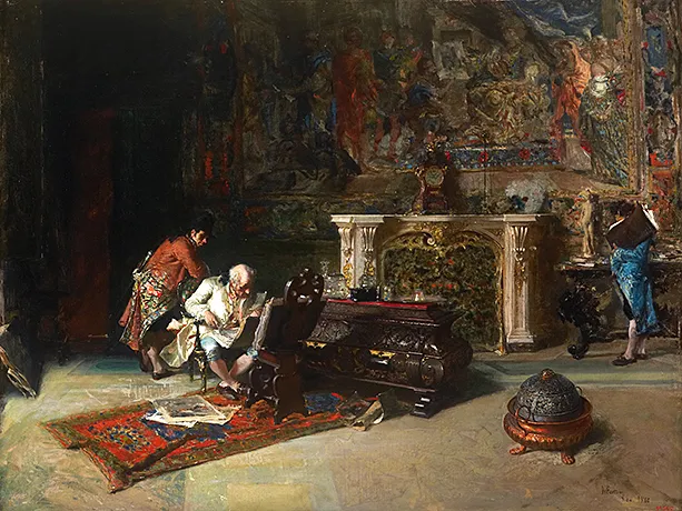 El Coleccionista de grabados, 1866, Mariano Fortuny Marsal El Coleccionista de grabados, 1866, Mariano Fortuny Marsal