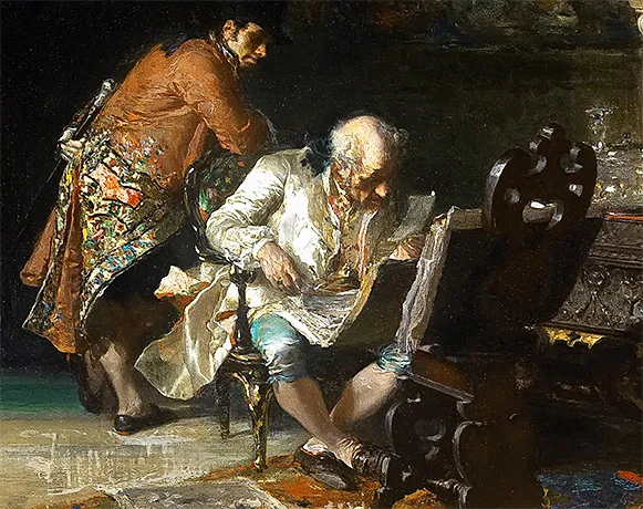 El Coleccionista de grabados, detalle, 1866, Mariano Fortuny Marsal El Coleccionista de grabados, detalle, 1866, Mariano Fortuny Marsal