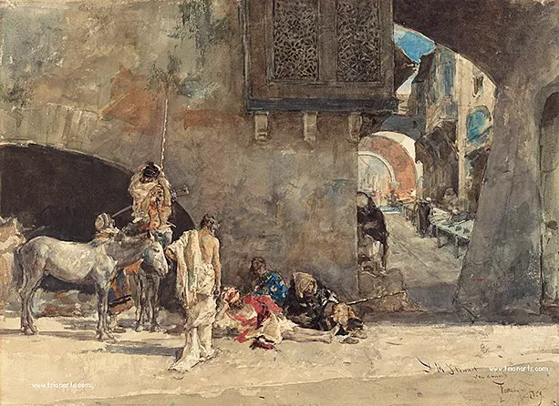 Una calle en Tánger, 1860/1862, Mariano Fortuny Marsal Una calle en Tánger, 1860/1862, Mariano Fortuny Marsal