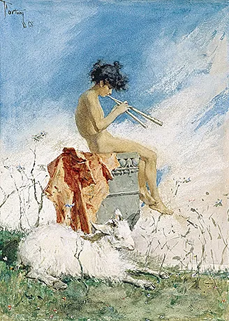 Idilio, 1868, Mariano Fortuny Marsal Idilio, 1868, Mariano Fortuny Marsal