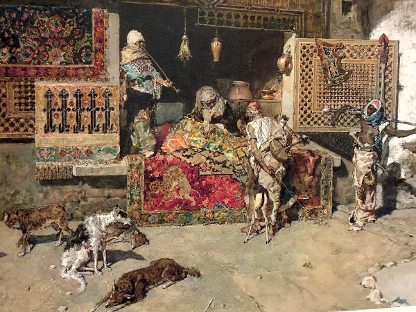 El vendedor de tapices, 1870, Mariano Fortuny Marsal El vendedor de tapices, 1870, Mariano Fortuny Marsal