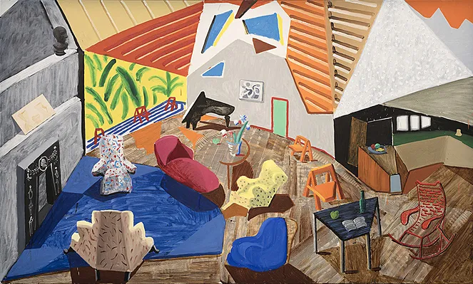 Large Interior, Los Angeles, 1988-89, David Hockney Large Interior, Los Angeles, 1988-89, David Hockney