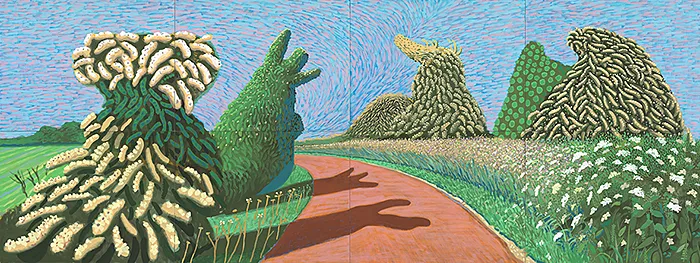 May Blossom on the Roman Road, 2009, David Hockney May Blossom on the Roman Road, 2009, David Hockney