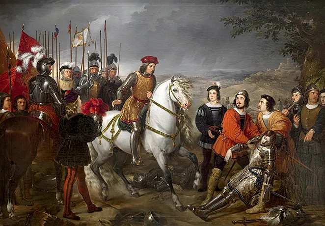 El Gran Capitán recorriendo el campo de la batalla de Ceriñola, 1835, Federico de Madrazo