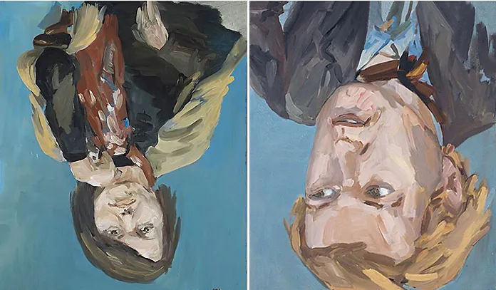 Retrato de Elke I, 1969 ; Retrato de H.M. Werner, 1969, Georg Baselitz Retrato de Elke I, 1969 ; Retrato de H.M. Werner, 1969, Georg Baselitz
