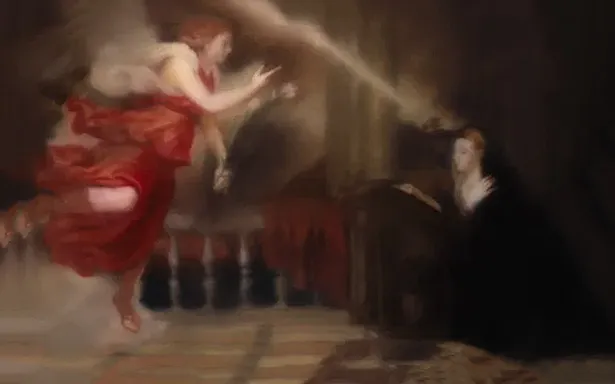 Annunciation after Titian, 1972, Gerhard Richter, Annunciation after Titian, 1972, Gerhard Richter