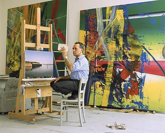 Gerhard Richter dans son atelier, 1988 Gerhard Richter dans son atelier, 1988
