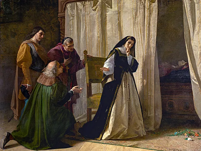 La demencia de Juana de Castilla, 1866, Lorenzo Vallés