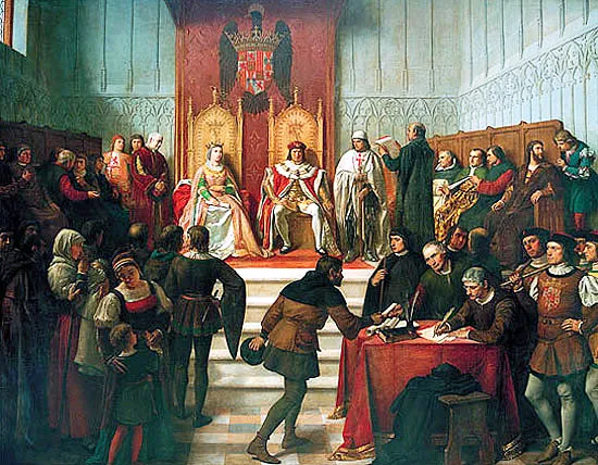 Los Reyes Católicos, Fernando e Isabel, impartiendo justicia, 1860, Victor Manzano