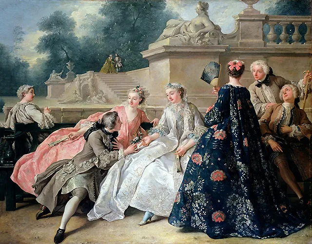 Assemblée dans un parc ou La Déclaration d’amour, 1731, Jean-François de Troy Assemblée dans un parc ou La Déclaration d’amour, 1731, Jean-François de Troy
