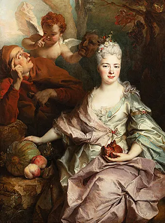 Portrait d’une dame en Pomone, vers 1710, Nicolas de Largillierre Portrait d’une dame en Pomone, vers 1710, Nicolas de Largillierre