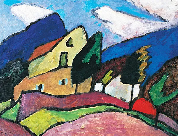 Blue Mountains, 1909, Gabriele Münter Blue Mountains, 1909, Gabriele Münter