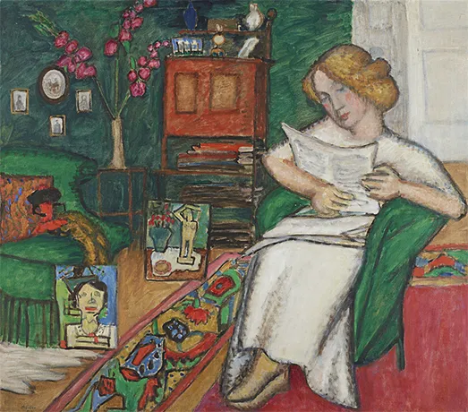 En la habitación, 1913, Gabriele Münter En la habitación, 1913, Gabriele Münter