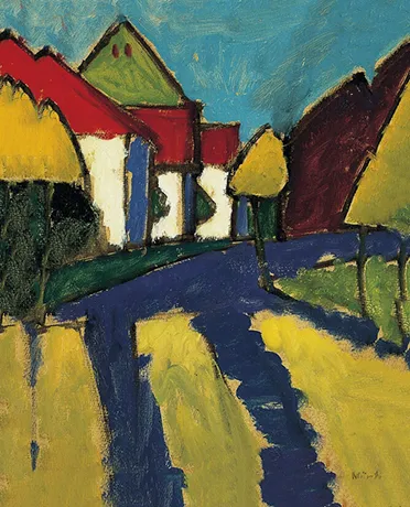 Lower Main Street, Murnau, 1910, Gabriele Münter Lower Main Street, Murnau, 1910, Gabriele Münter