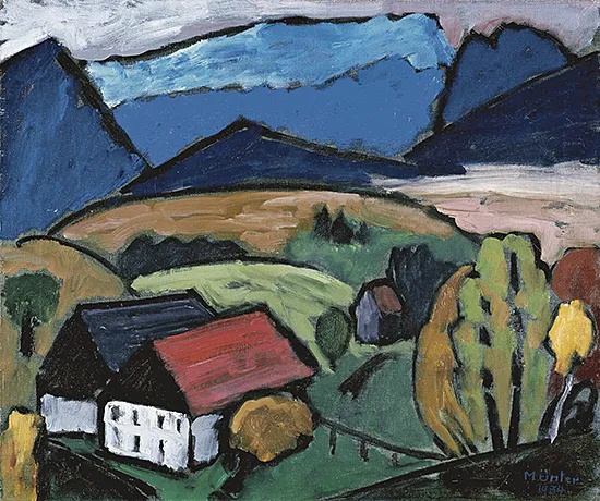 Vista de las montañas, 1934, Gabriele Münter Vista de las montañas, 1934, Gabriele Münter