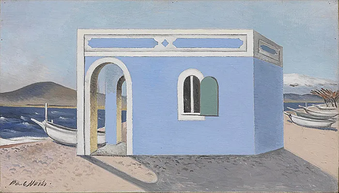 Casa azul en la orilla (Blue House on the Shore), c. 1930-31, Paul Nash