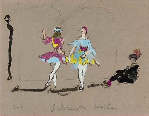 Lithographie pour un ballet, 1945, Christian Bérard