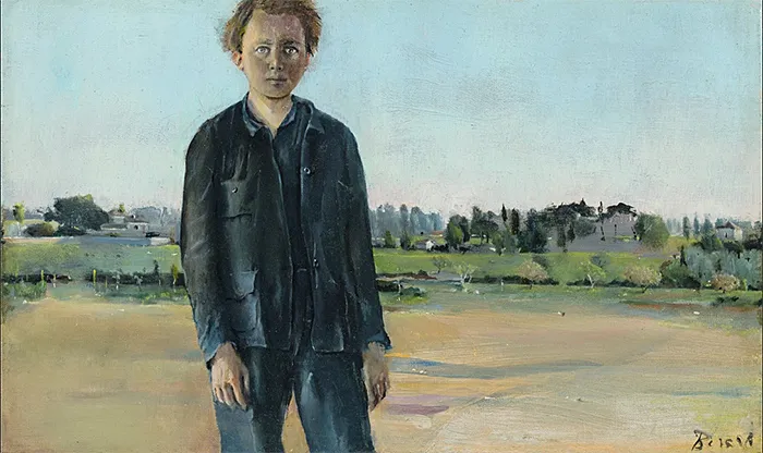 Portrait d’un jeune homme avec paysage, 1934, Christian Bérard