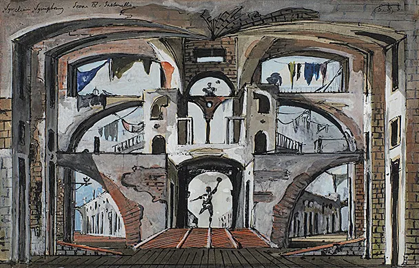 Décor pour les Ballets russes, 1939, Eugène Berman