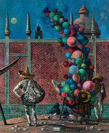 The Balloon Vendor (Luna Mexicana y los Globos), 1949, Eugène Berman