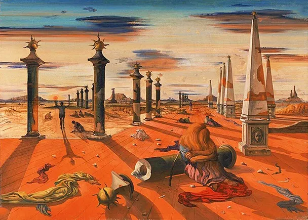 View in Perspective of a Perfect Sunset, 1941, Eugène Berman