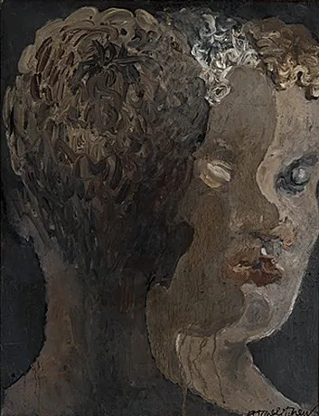 Trois têtes (Portrait de René Crevel), 1923, Pavel Tchelitchew Trois têtes (Portrait de René Crevel), 1923, Pavel Tchelitchew