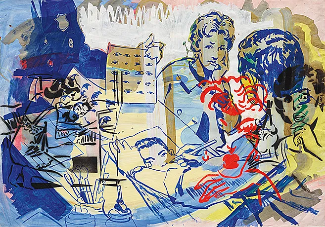 Ohne Titel (Porträtist), 1979, Sigmar Polke