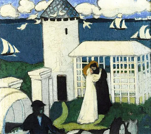 Visitation en bleu ou Visitation au Colombier, 1894, Maurice Denis