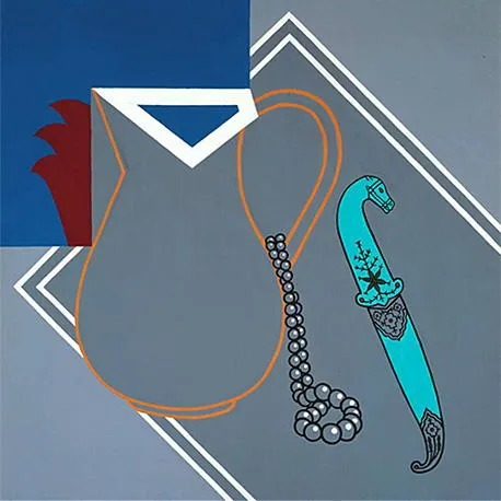 Naturaleza muerta con daga, 1963, Patrick Caulfield