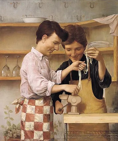 Homemade Pasta, 1999, John Currin Homemade Pasta, 1999, John Currin