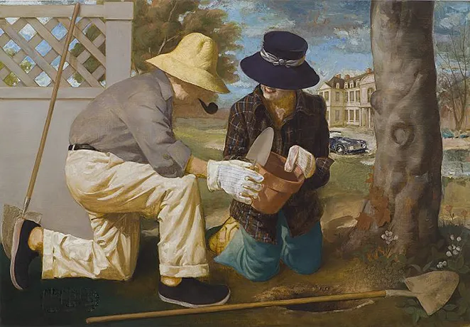 The Gardeners 2001, John Currin The Gardeners 2001, John Currin