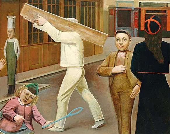 La rue, détail, 1933, Balthus