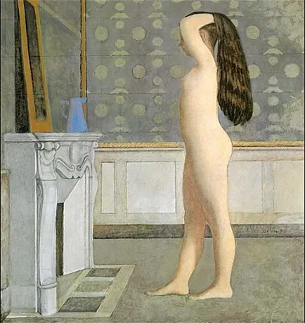 Nu devant la cheminée, 1945, Balthus