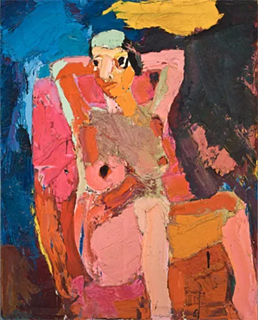 Fille assise sur une chaise, 1962, Joan Brown